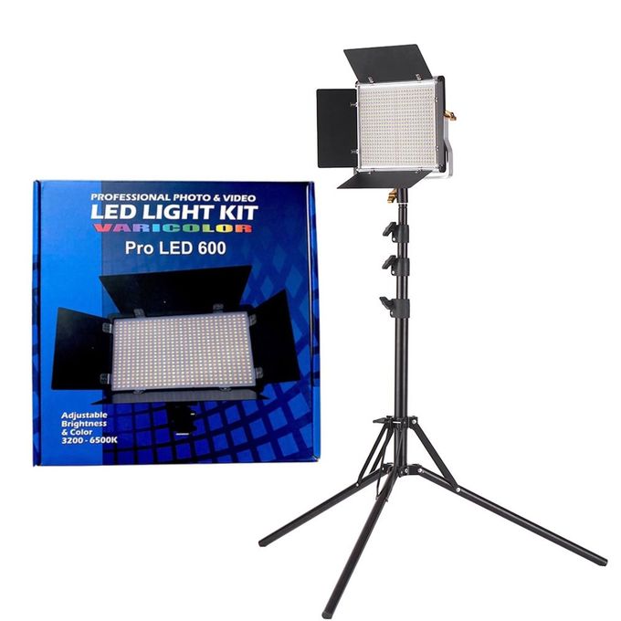Kit Luz Led Para Fotografia/video Pro Led 600 + Tripode