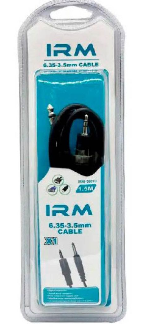 Cable Aux Jack Plug 6.35mm A 3.5mm Audio Estereo Irm 06010