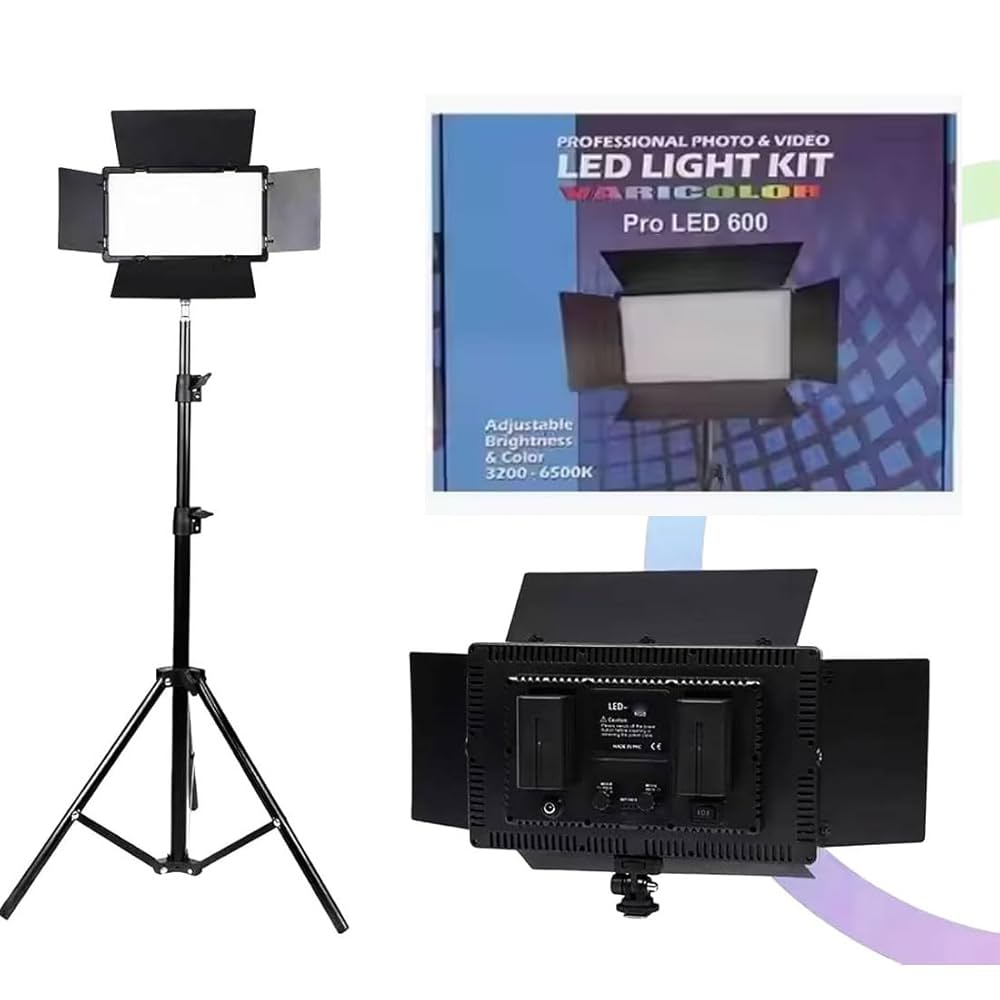 Kit Luz Led Para Fotografia/video Pro Led 600 + Tripode