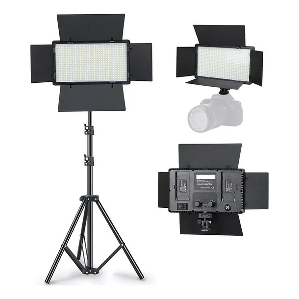 Kit Luz Led Para Fotografia/video Pro Led 600 + Tripode