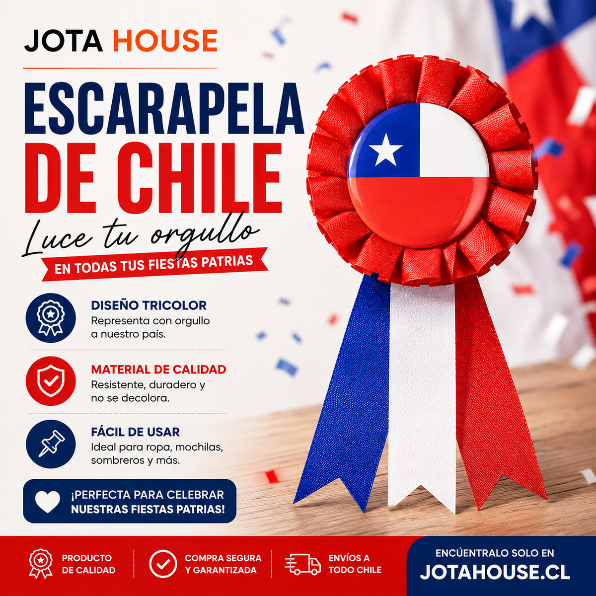 Escarapela Bandera de chile