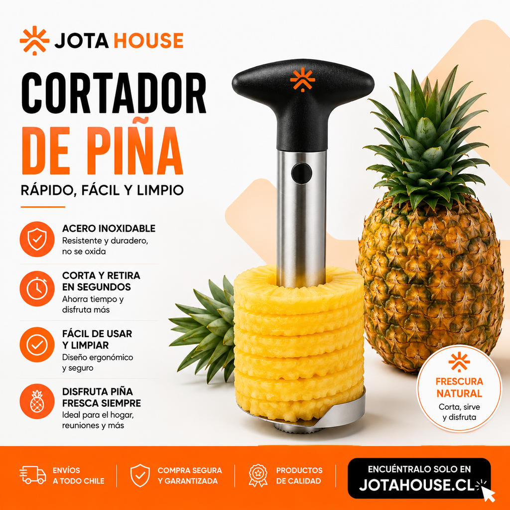 Cortador y Pelador de Piña en Acero Inoxidable 🍍