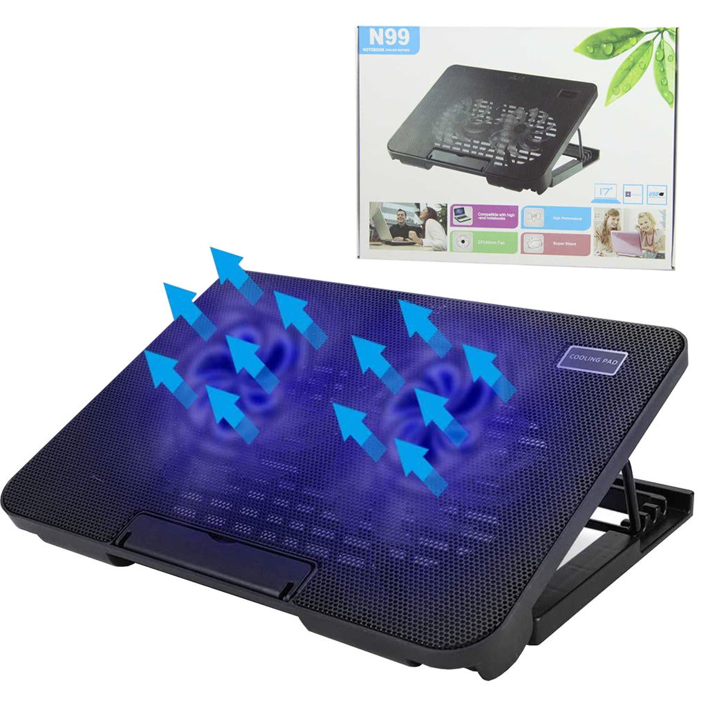 Base Ventilador Notebook Base Cooler Notebook Negro Mesa Enfriador