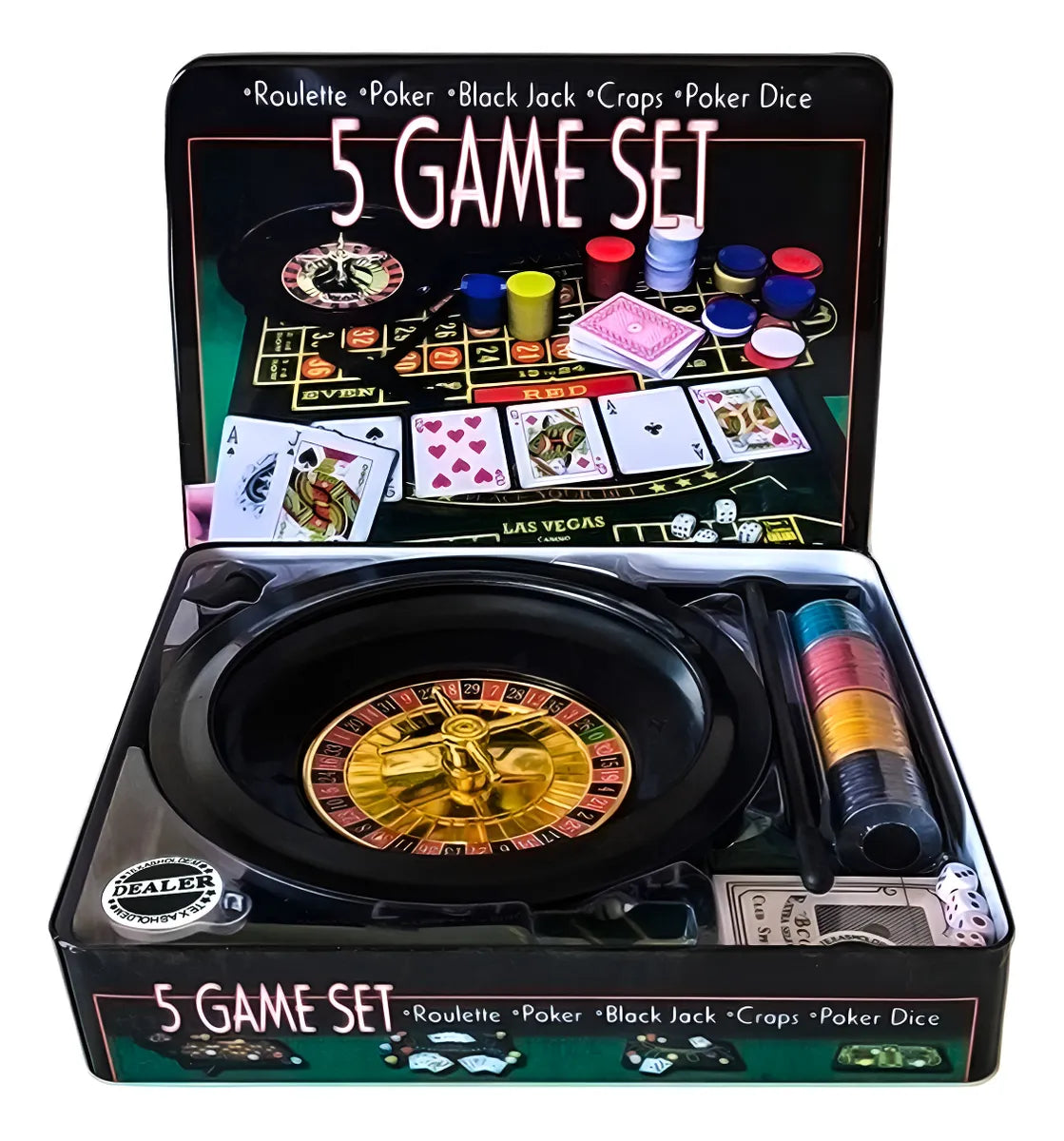 Set 5 Juegos Casino Roulette Poker black Jack craps poker