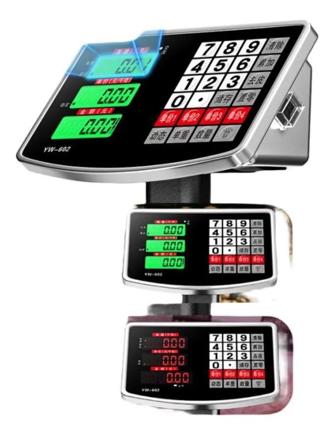 Pesa Balanza Digital Con Brazo Hasta 150 Kilos Color Plateado