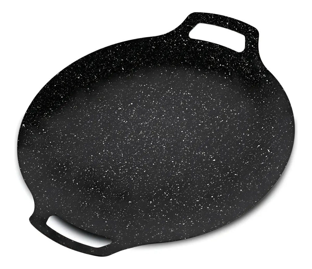 Plancha Budare Antiadherente Para Tortillas Arepas Tacos 35 Cm Color Negro