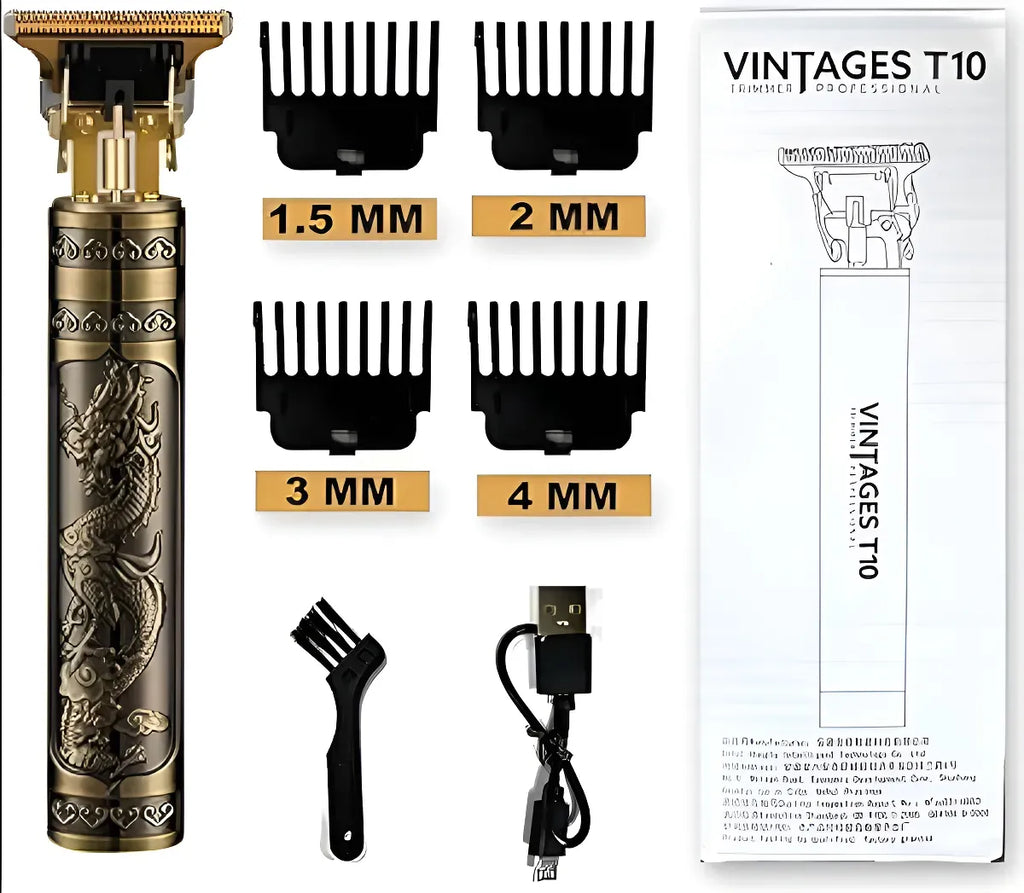 Maquina Afeitadora De Barba Y Pelo Inalambrico Vintage T10