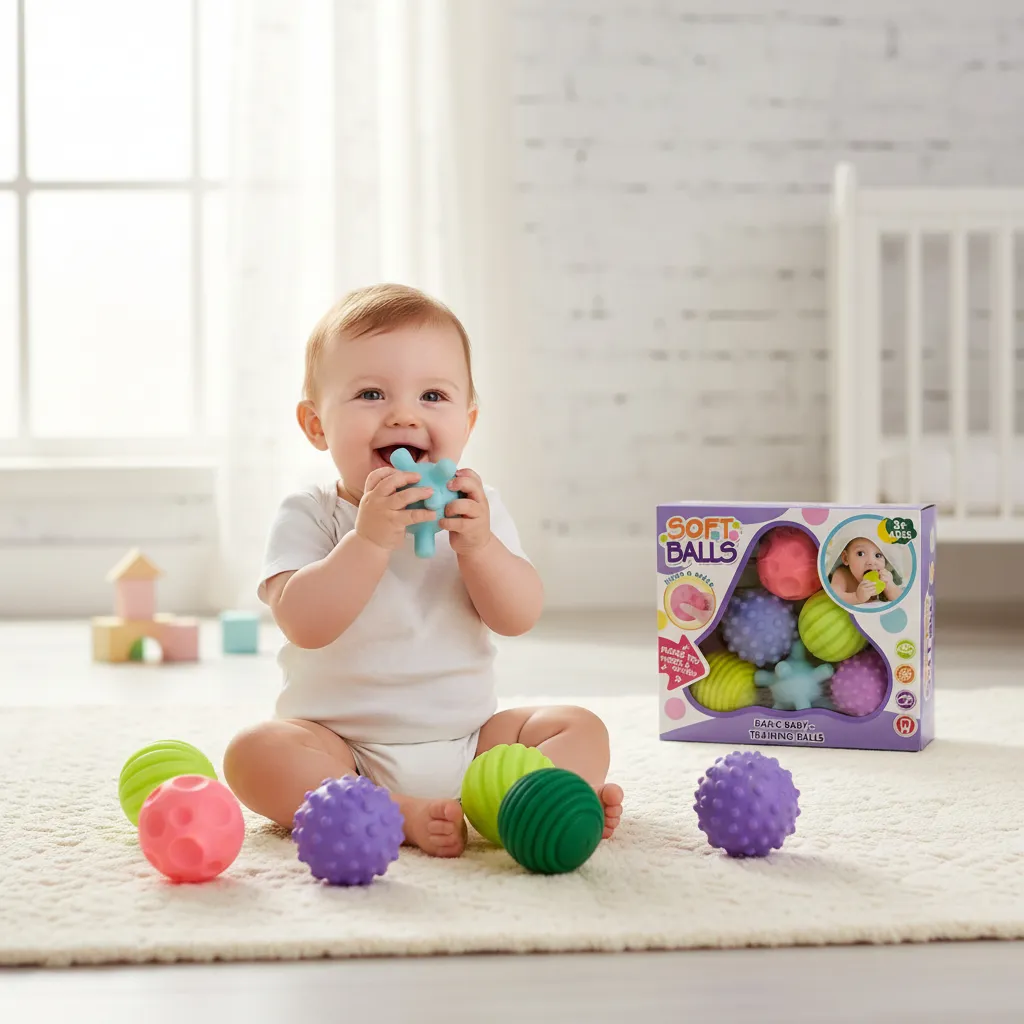 Pelotas Sensoriales Texturizadas Para Bebes Soft Balls 6unid