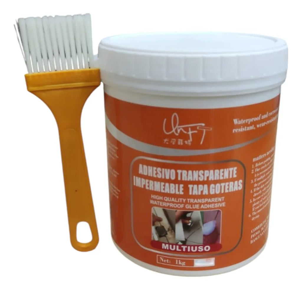 Adhesivo Transparente Impermeable Tapa Gotera 1kg