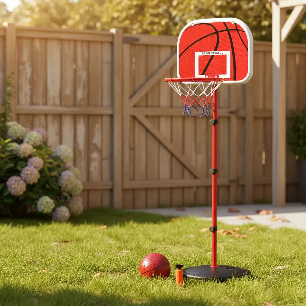 Set Aro De Basket + Pelota + Inflador