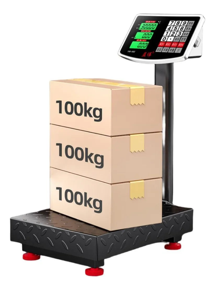 Pesa Balanza Digital Con Brazo Hasta 150 Kilos Color Plateado
