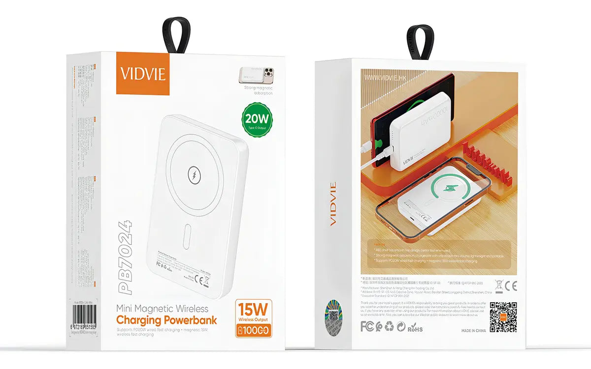 Cargador Inalámbrico Magnético Vidvie Pb7024 10000mah 20w