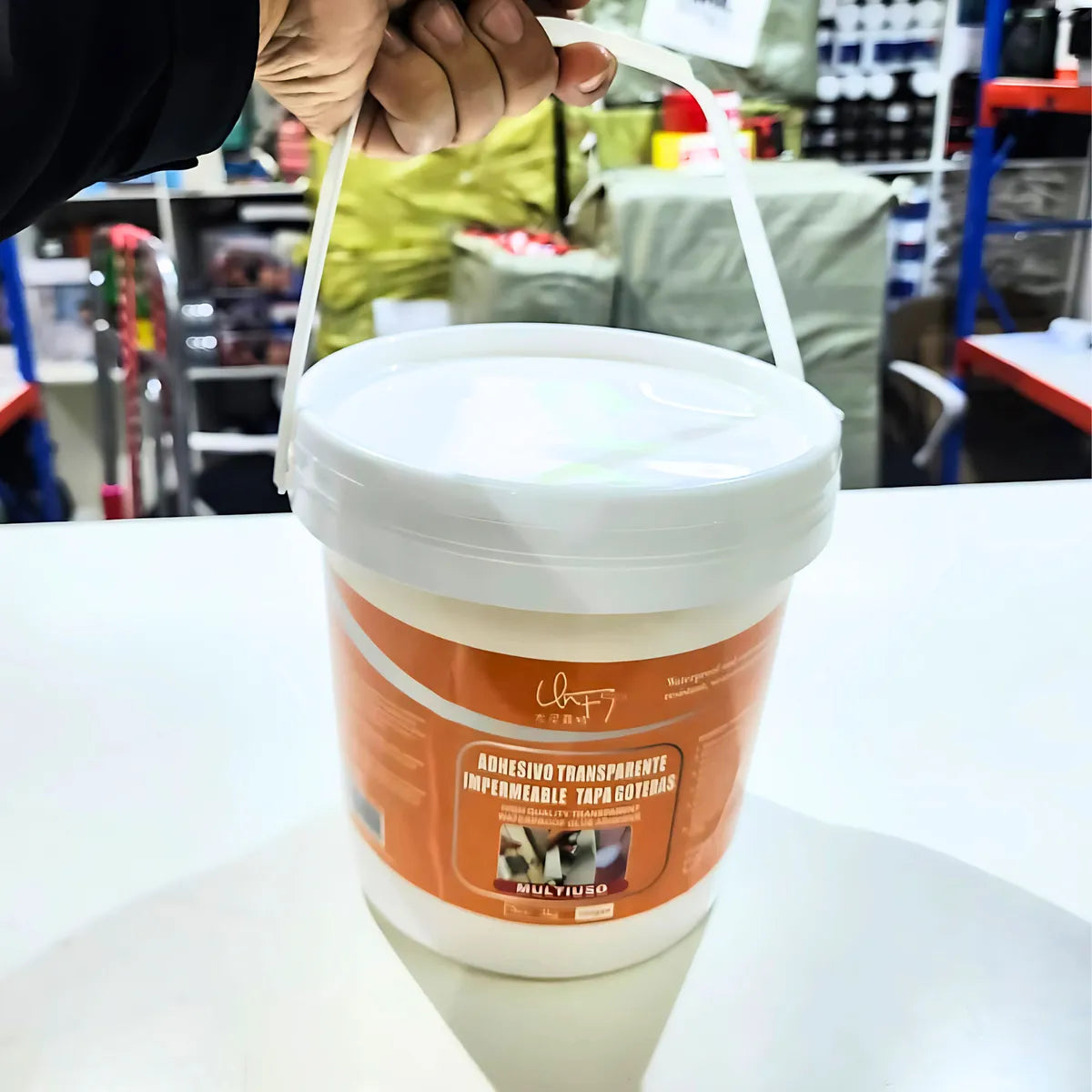 Adhesivo Transparente Impermeable Tapa Gotera 1kg