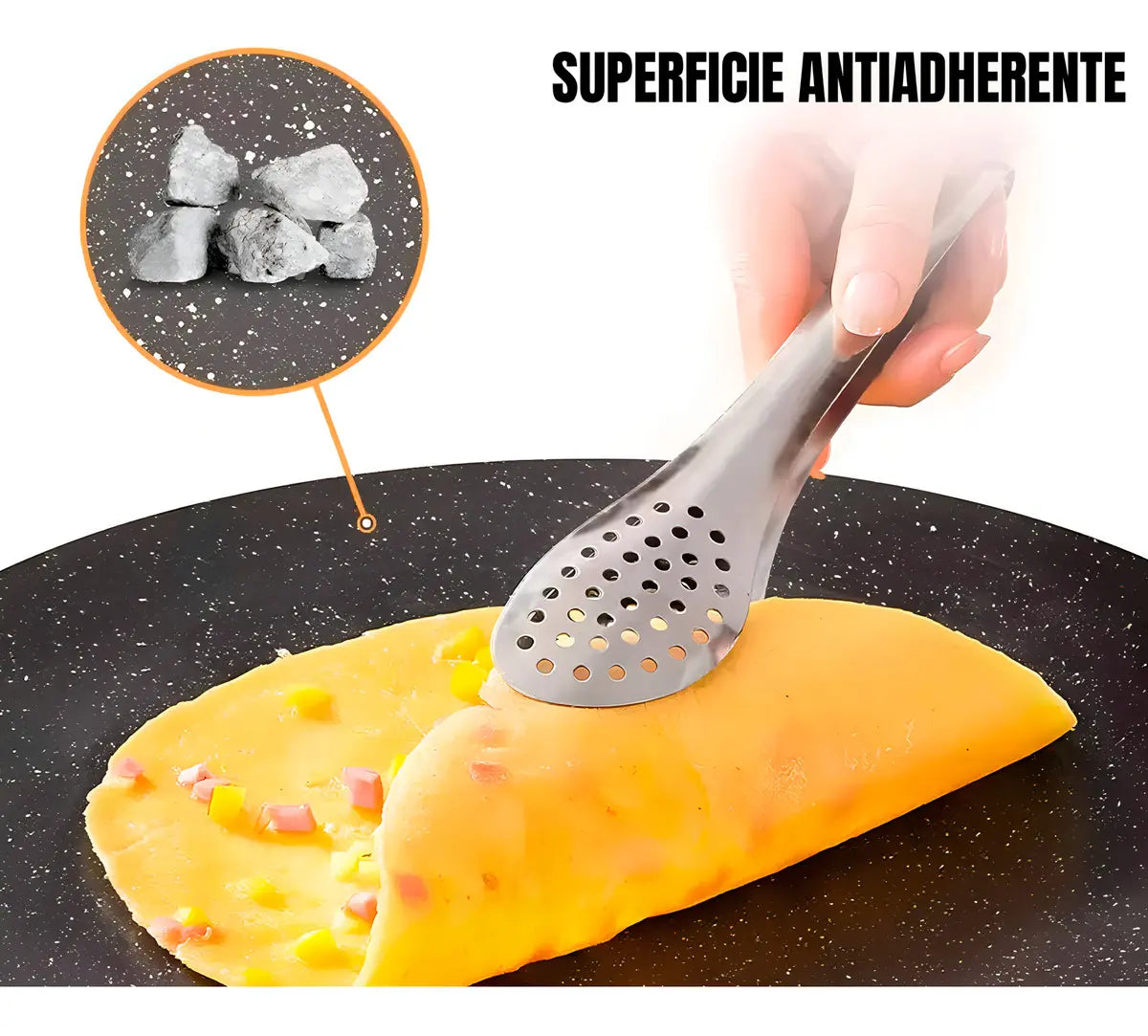 Plancha Budare Antiadherente Para Tortillas Arepas Tacos 35 Cm Color Negro