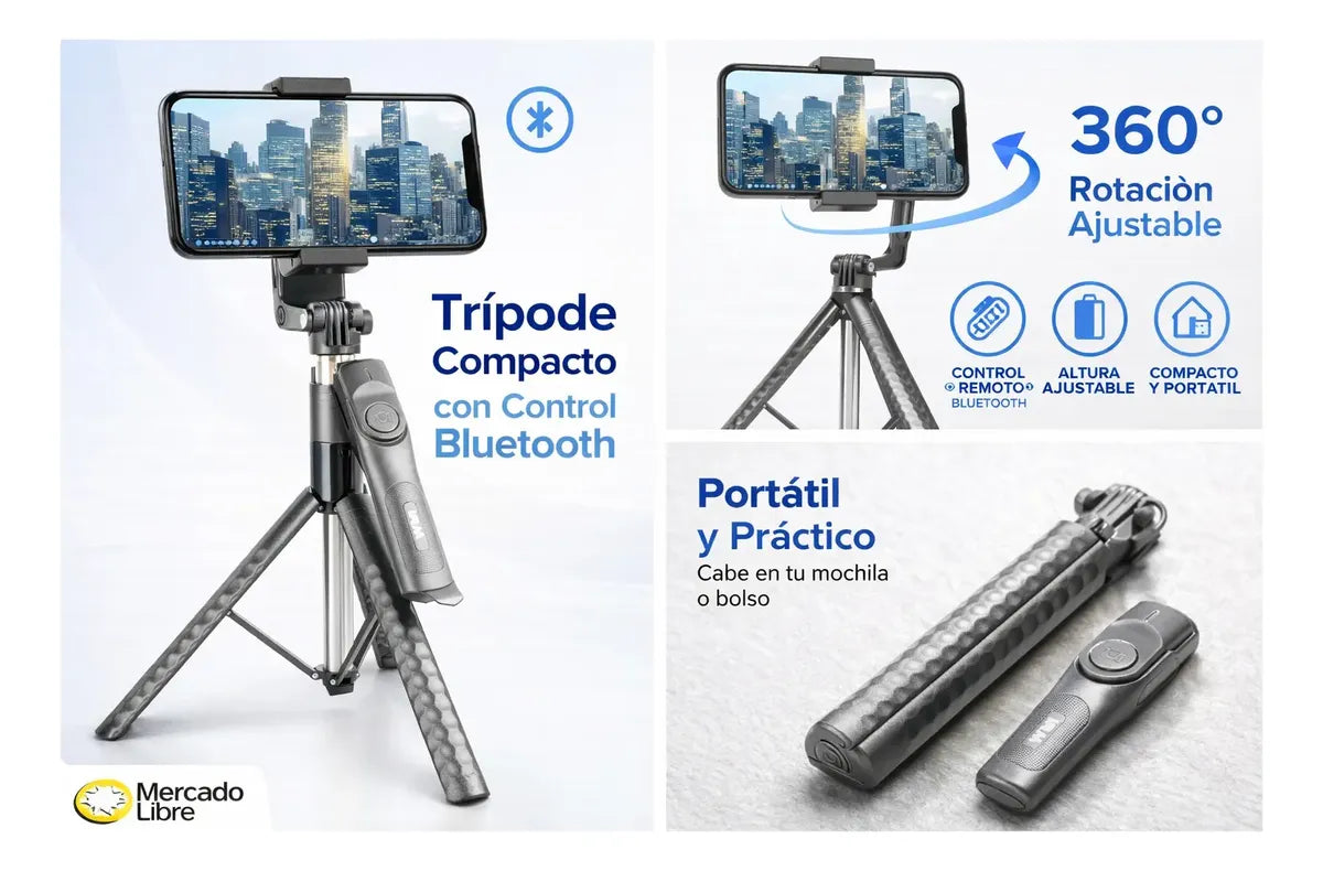 Tripode Selfie Stick 192cm Resistente 360