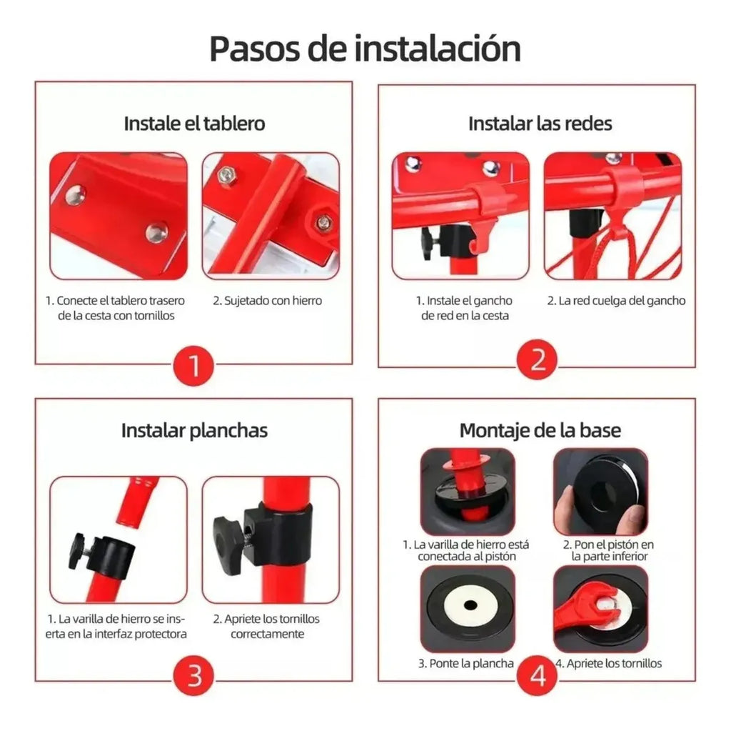 Set Aro De Basket + Pelota + Inflador