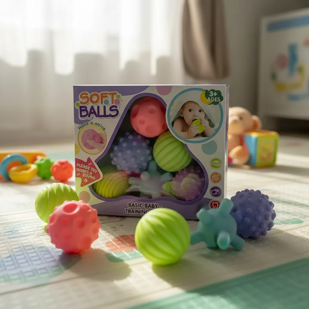 Pelotas Sensoriales Texturizadas Para Bebes Soft Balls 6unid