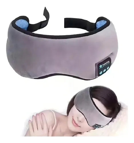 Antifaces Auriculares Dormir Bluetooth Música Color Gris