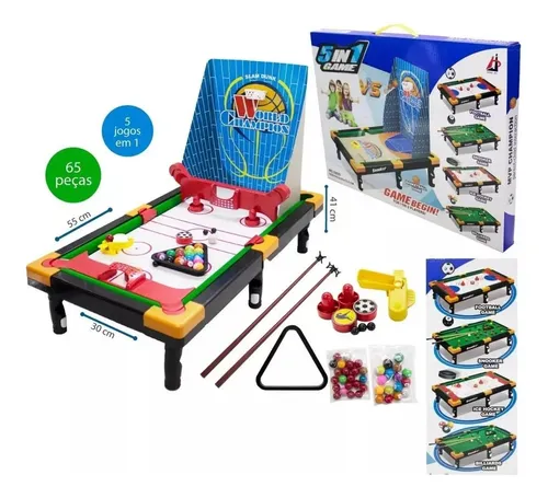 Mini mesa de Juegos 5 en 1