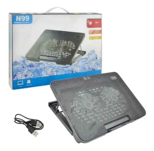 Base Ventilador Notebook Base Cooler Notebook Negro Mesa Enfriador