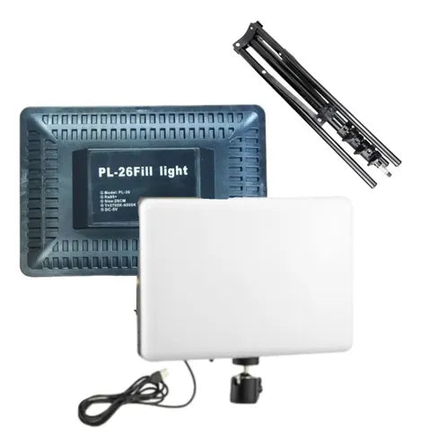 Panel de Iluminacion Luz Led PL-26 + Tripode