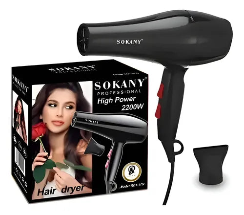 Secador de Cabello Profesional Sokany 2200W – Alta Potencia y Secado Rápido