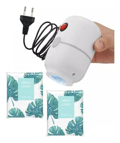 Aspirador de Bolsas al Vacio Electrica 60x60 Ropa Hermetica + 2 Bolsas