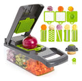 Picador De Verduras Multifuncional 14 En 1 Picador De Alimentos. Color Gris