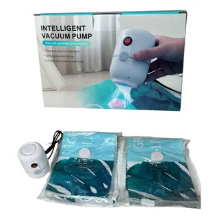 Aspirador de Bolsas al Vacio Electrica 60x60 Ropa Hermetica + 2 Bolsas