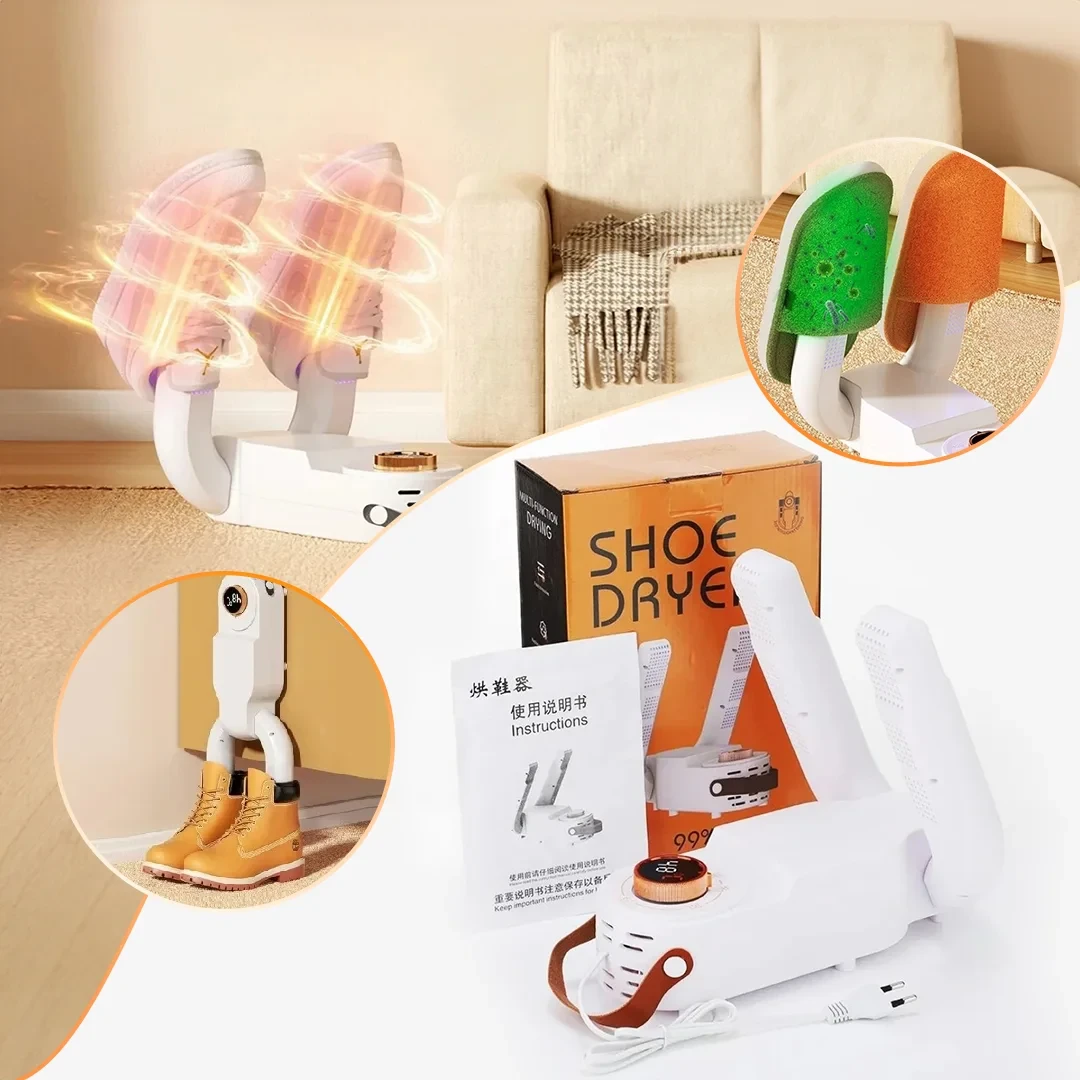 Secador Zapatos Calentador Deshumificador Esteriliza Olor Blanco
