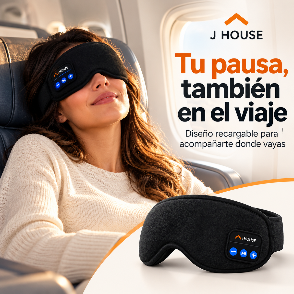 Antifaz Bluetooth Recargable para Dormir