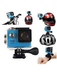 Camara Tipo GoPro 1080mp Sumergible con Accesorios Color Azul