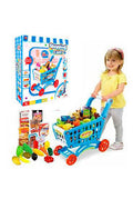 Carrito de Supermercado Niños con Accesorios +56pcs color Azul
