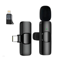 Micrófono Lavalier Inalámbrico USB-C / Lightning para Celular – Negro