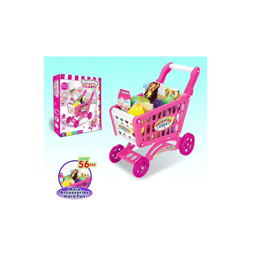 Carrito de Supermercado Shopping Niñas 56 pcs color Rosado